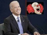 Biden the clown - don't you just wanna slap that smile off his face?
