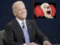 Biden the clown - don't you just wanna slap that smile off his face?
